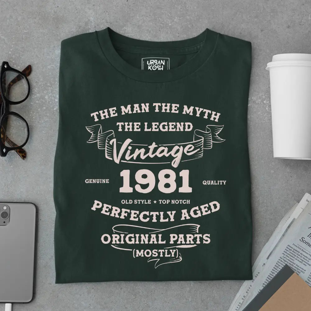 The Man The Myth The Legend Vintage 1981 Exclusive Premium T-Shirt