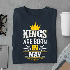 Royal Kings Are Born in May Limited Edition Premium Birthday T-Shirt