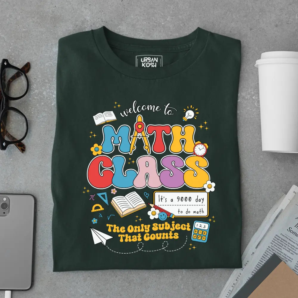 Math Class - The Only Subject That Counts - Exclusive Premium T-shirt for Teachers
