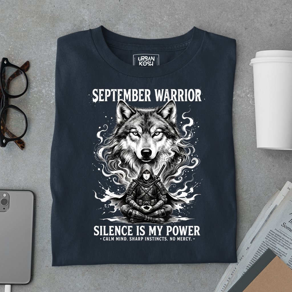 September Warrior Wolf T-Shirt