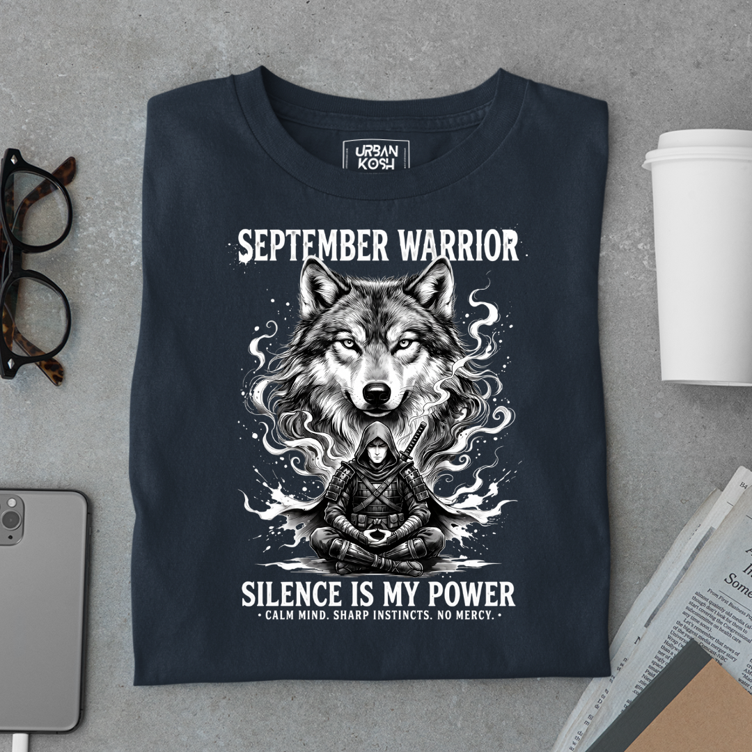 September Warrior Wolf T-Shirt
