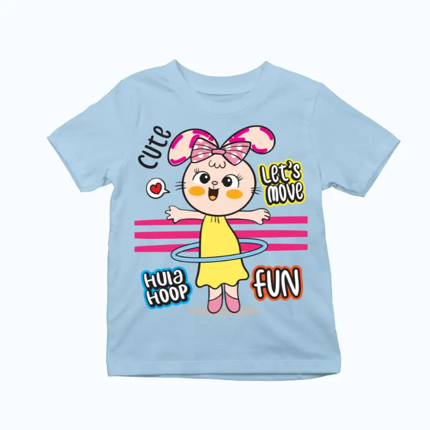 Cute Bunny Hula Hoop Exclusive T-shirt for Kids