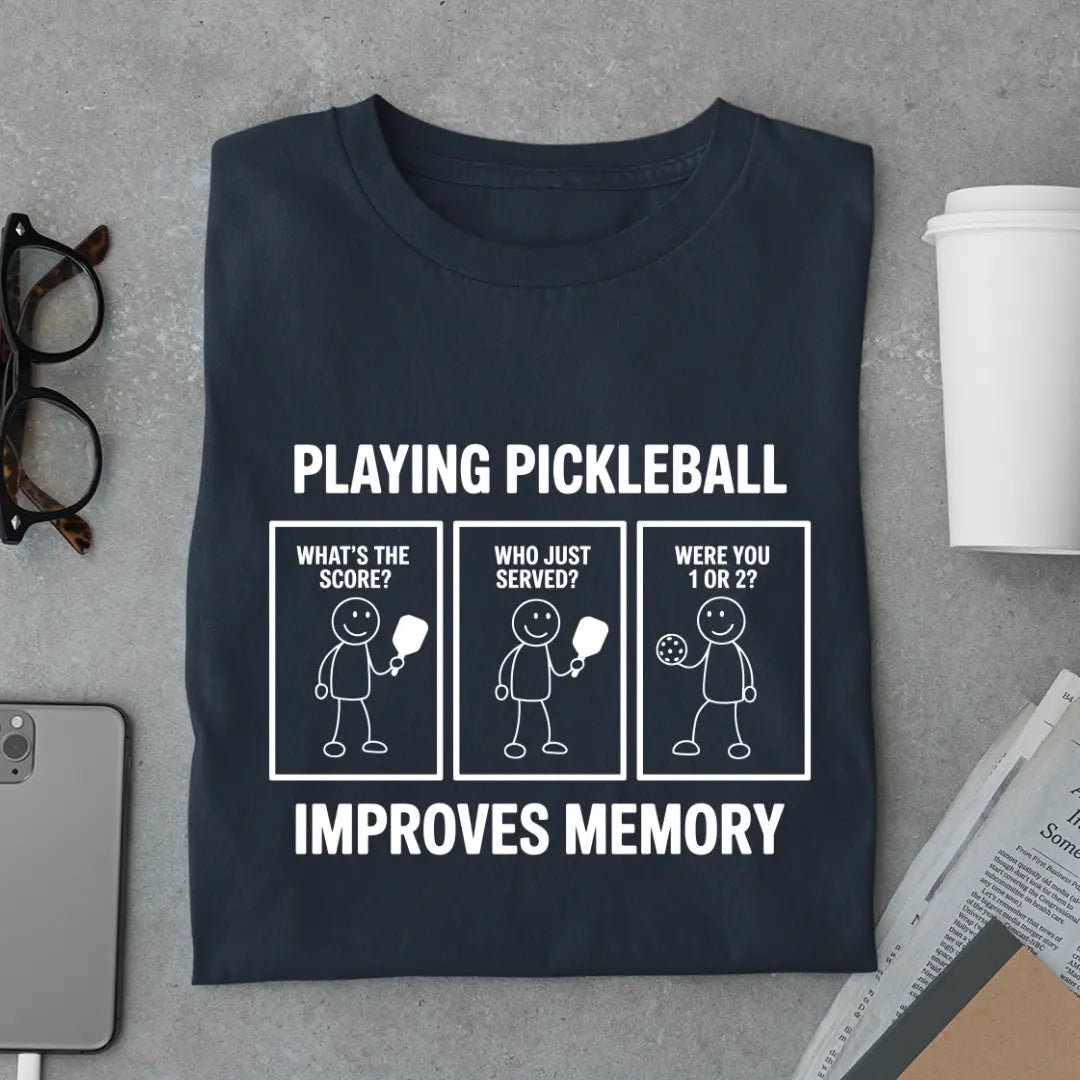 Playing Pickleball Improves Memory - Pickleball Exclusive Premium T-shirt