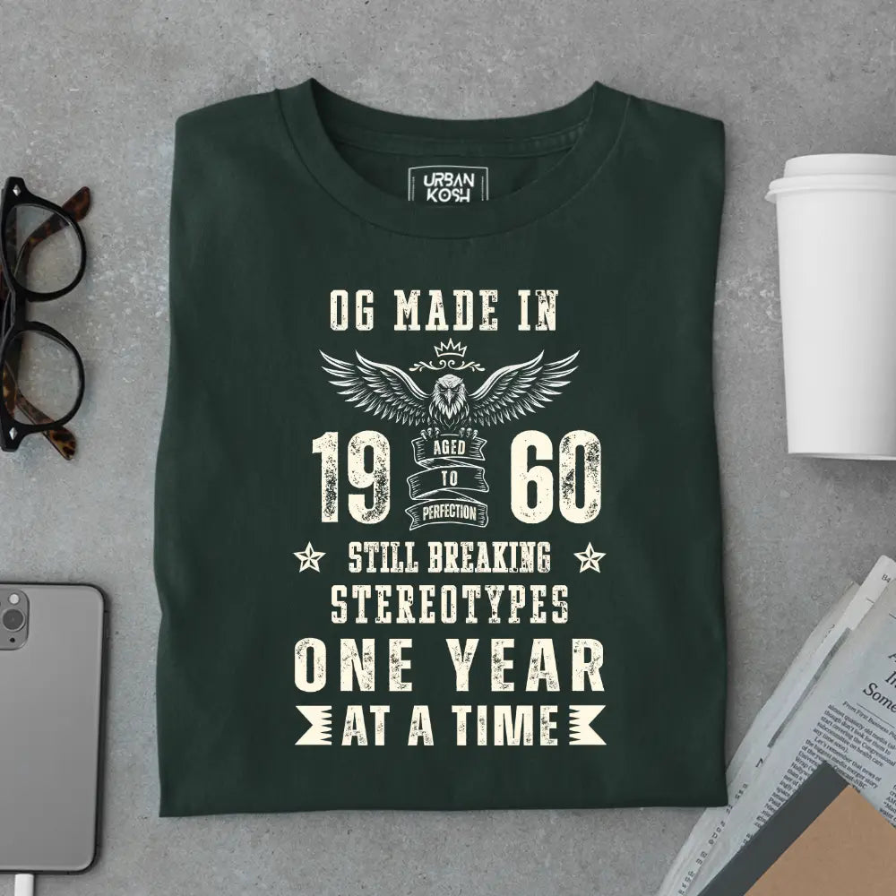 OG Made in 1960 – Still Breaking Stereotypes Premium Birthday T-Shirt
