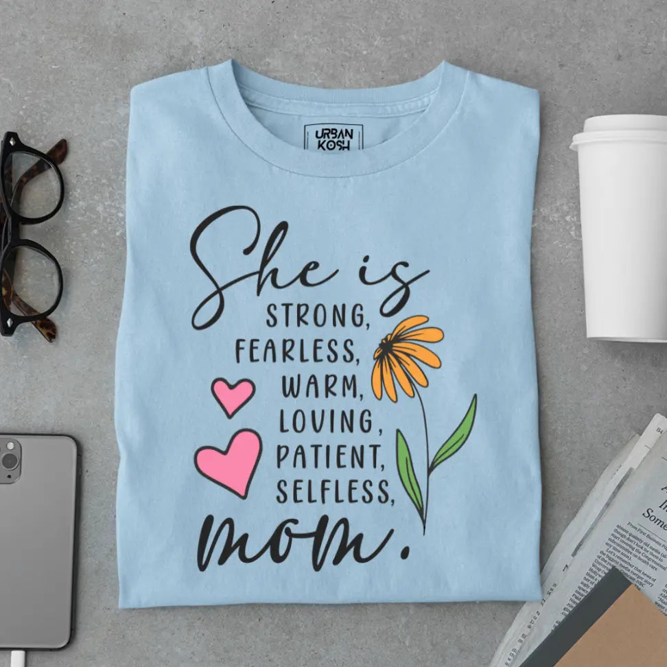 She is Strong Fearless Mom - Mother's Day Special Premium T-Shirt