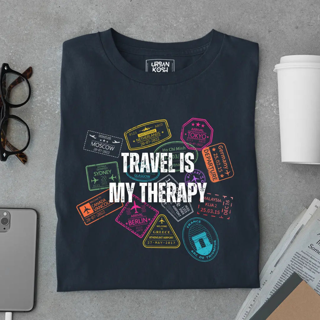 Travel is My Therapy Premium Unisex T-shirt