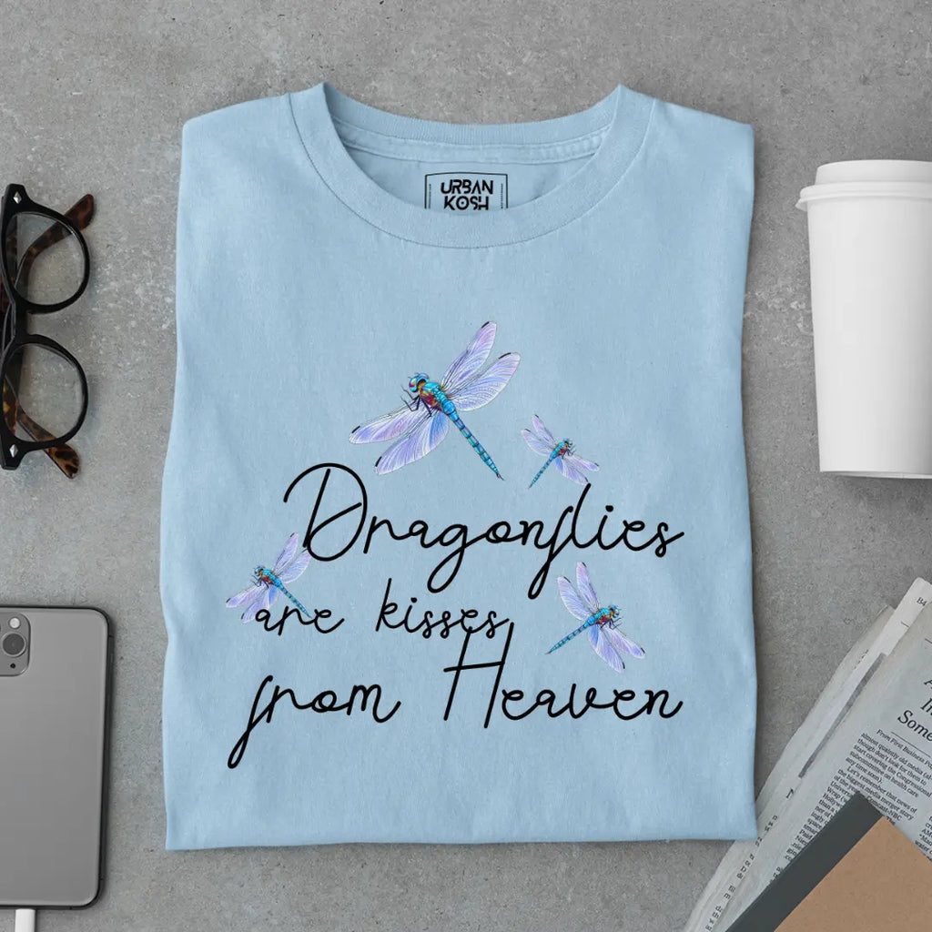Dragonflies Are Kisses From Heaven Premium Butterfly T-Shirt for Women