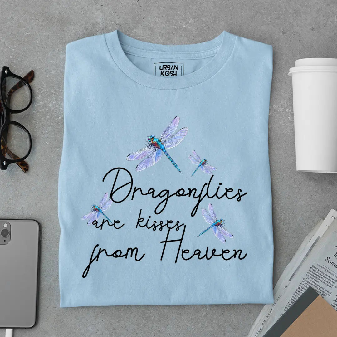 Dragonflies Are Kisses From Heaven Premium Butterfly T-Shirt for Women