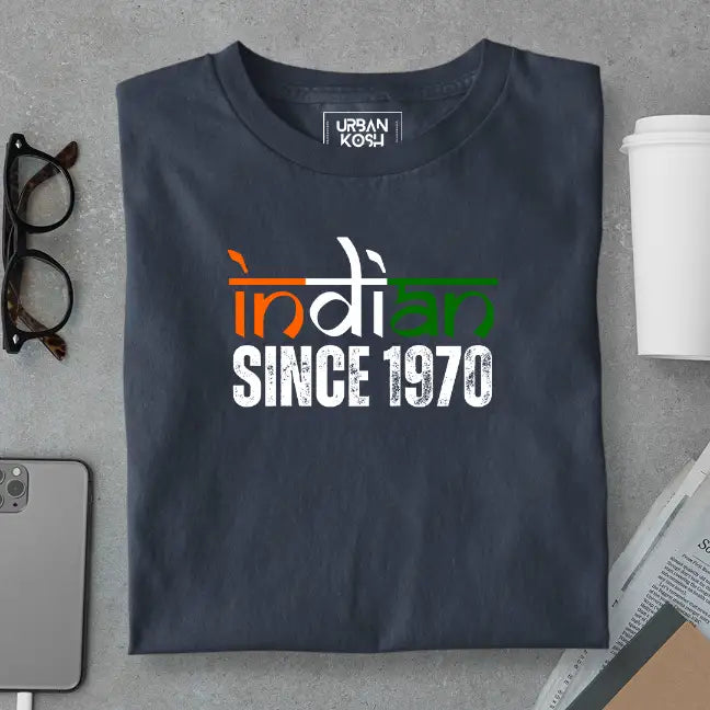 Indian Since 1970 Republic Day Special Premium Unisex Birthday T-shirt