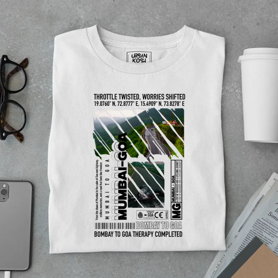 Mumbai to Goa Therapy Completed Premium Exclusive T-Shirt