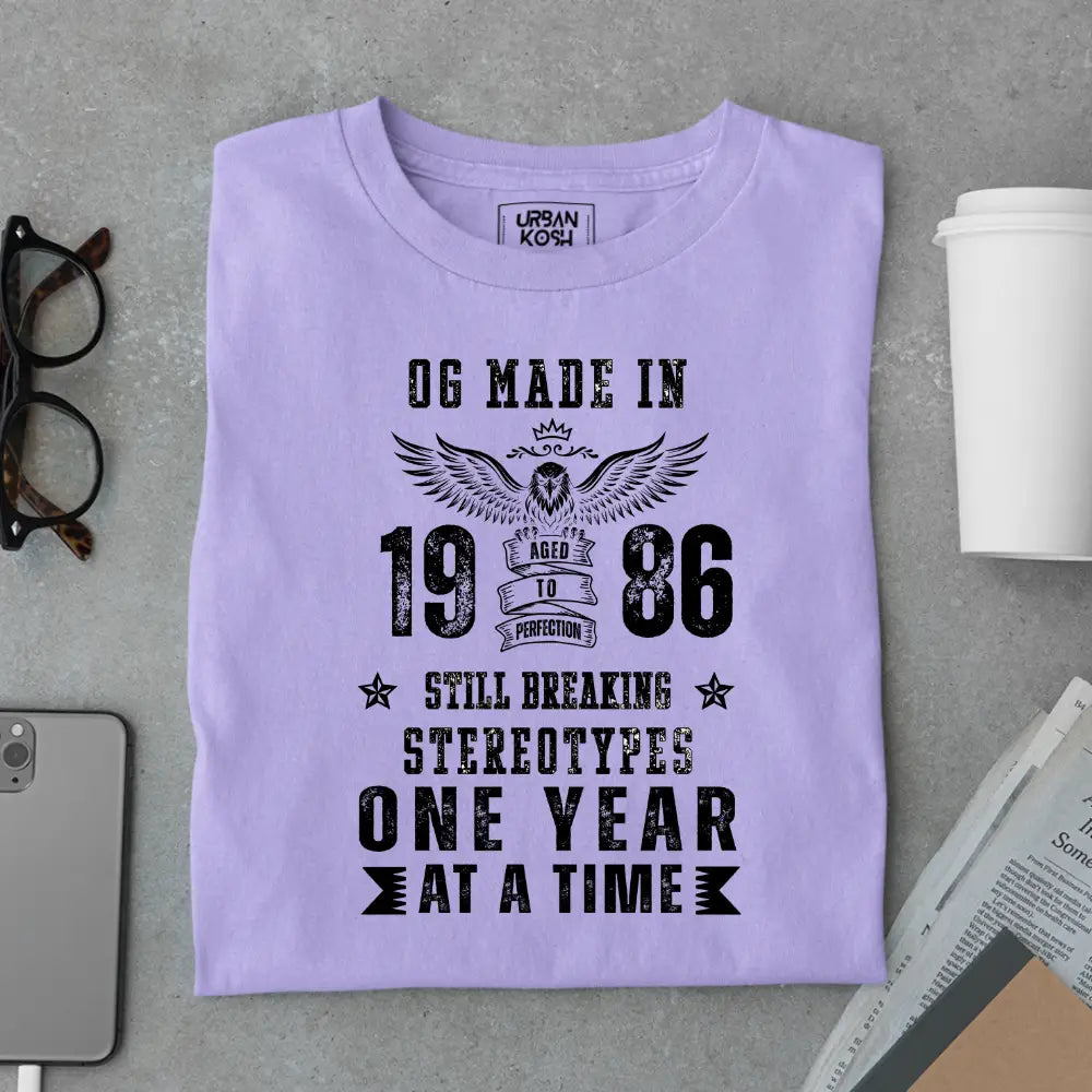 OG Made in 1986 – Still Breaking Stereotypes Premium Birthday T-Shirt