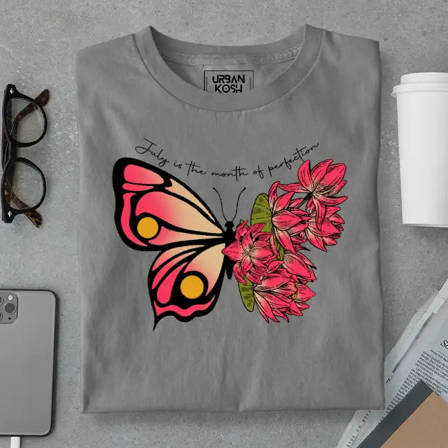Butterfly of July Exclusive Premium Birthday T-Shirt for Women