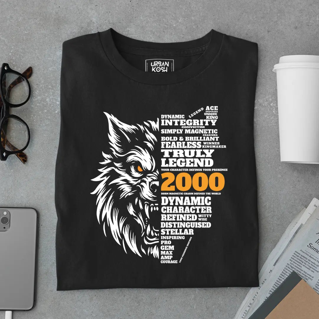 Wolf Born in 2000 Truly Legend Premium Unisex T-Shirt