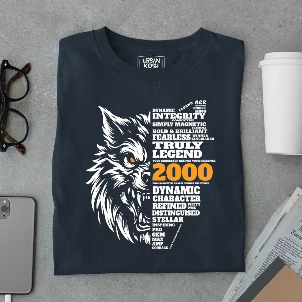 Wolf Born in 2000 Truly Legend Premium Unisex T-Shirt