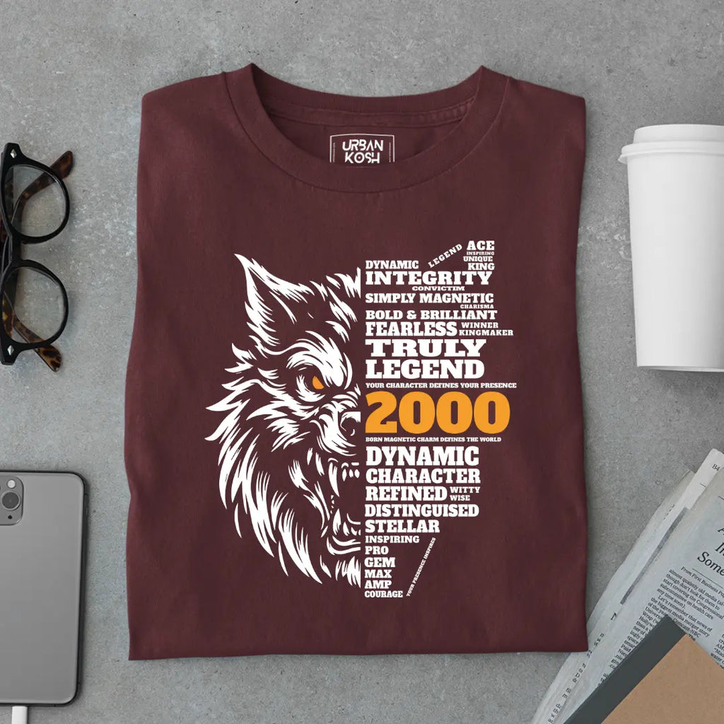Wolf Born in 2000 Truly Legend Premium Unisex T-Shirt