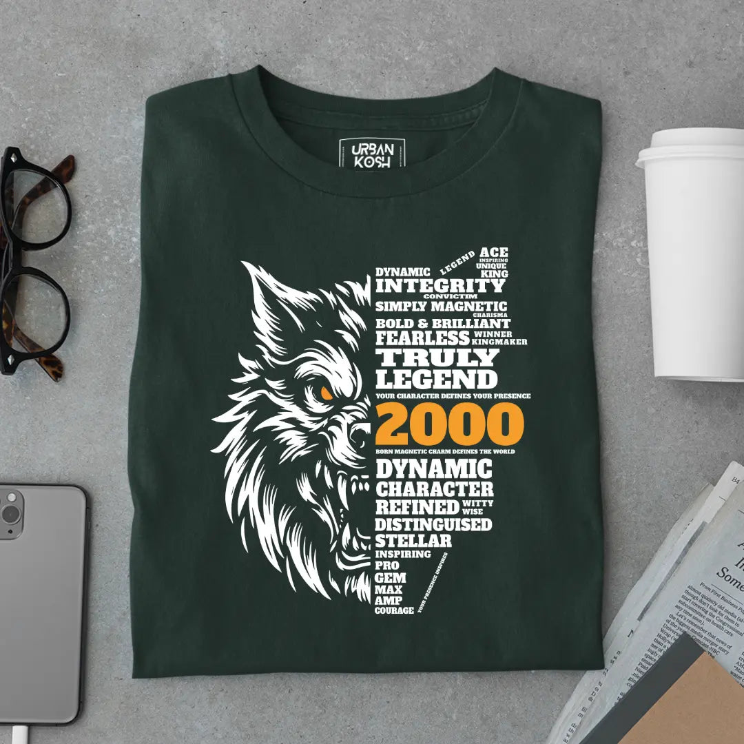 Wolf Born in 2000 Truly Legend Premium Unisex T-Shirt