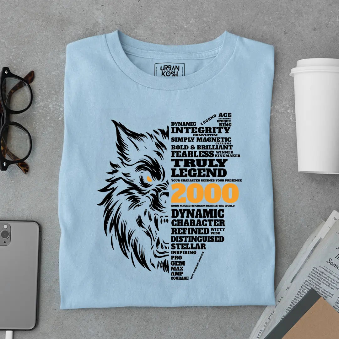 Wolf Born in 2000 Truly Legend Premium Unisex T-Shirt