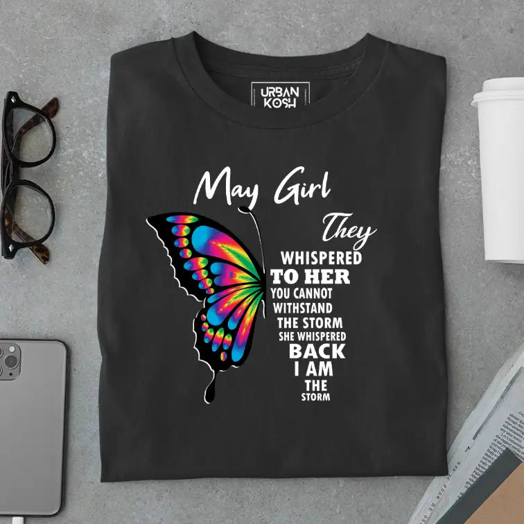 May Girl Exclusive Premium Birthday T-shirt for Women