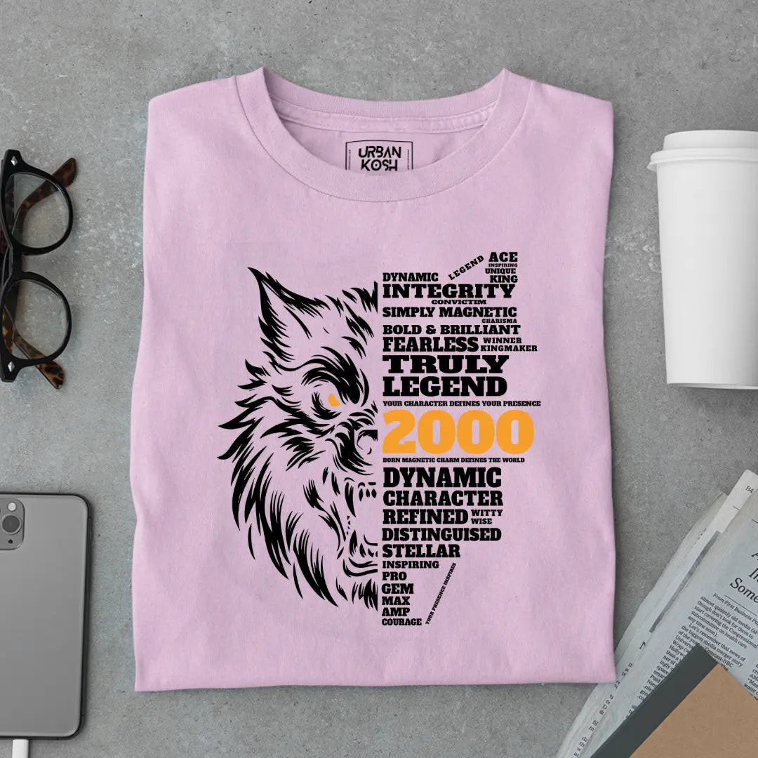 Wolf Born in 2000 Truly Legend Premium Unisex T-Shirt
