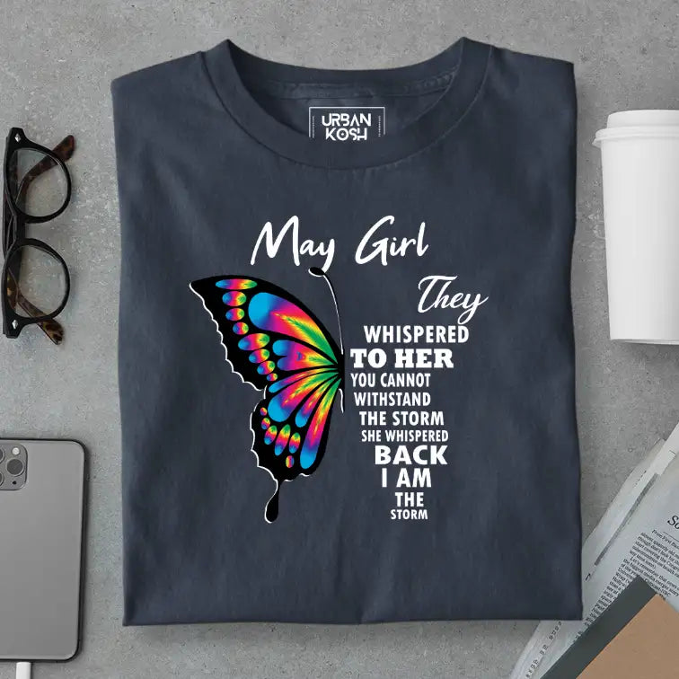 May Girl Exclusive Premium Birthday T-shirt for Women