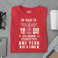 OG Made in 1989 – Still Breaking Stereotypes Premium Birthday T-Shirt