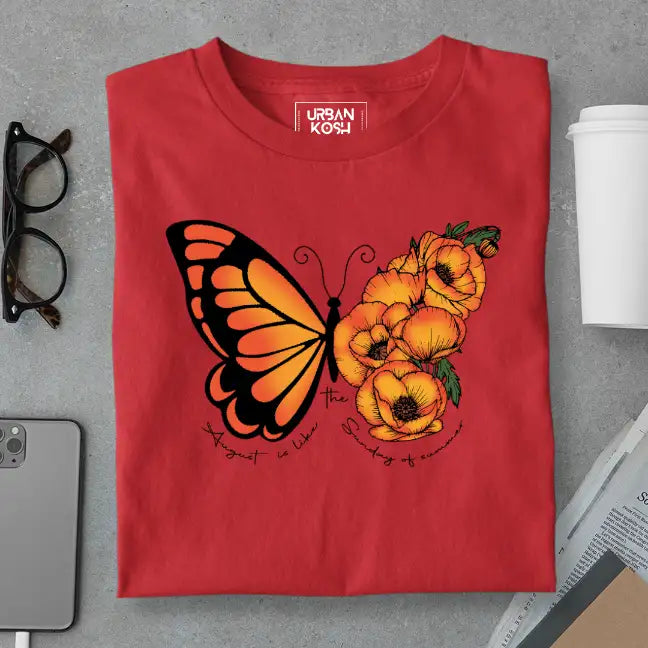 Butterfly of August Exclusive Premium Birthday T-Shirt for Women