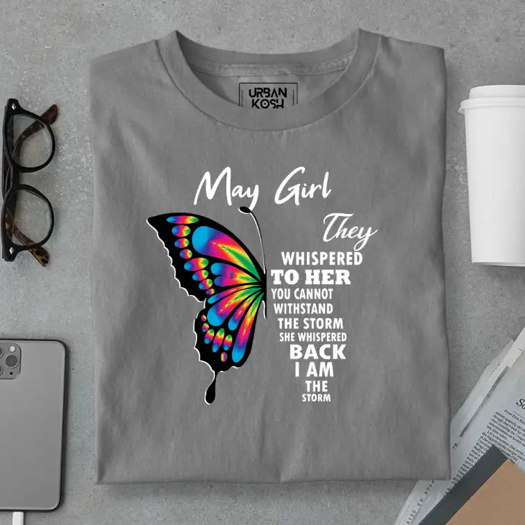 May Girl Exclusive Premium Birthday T-shirt for Women