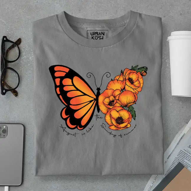 Butterfly of August Exclusive Premium Birthday T-Shirt for Women