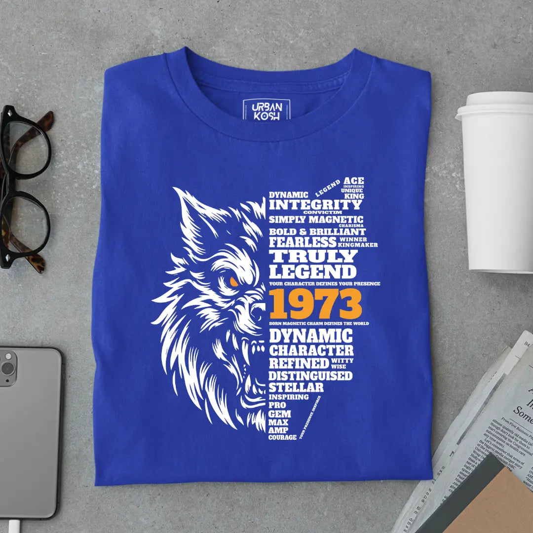 Wolf Born in 1973 Truly Legend Premium Unisex T-Shirt