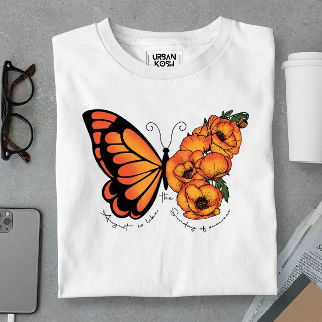 Butterfly of August Exclusive Premium Birthday T-Shirt for Women