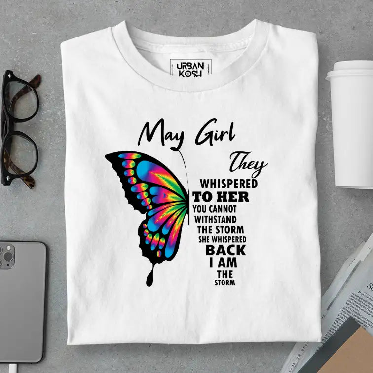 May Girl Exclusive Premium Birthday T-shirt for Women