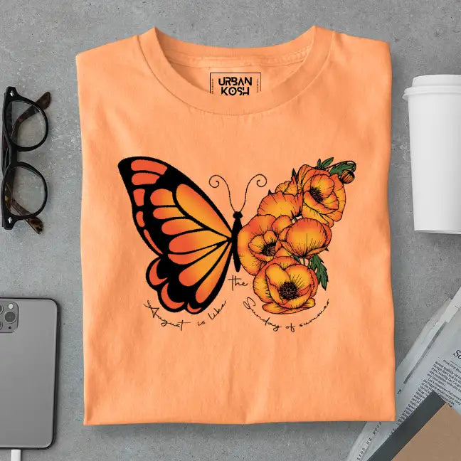 Butterfly of August Exclusive Premium Birthday T-Shirt for Women