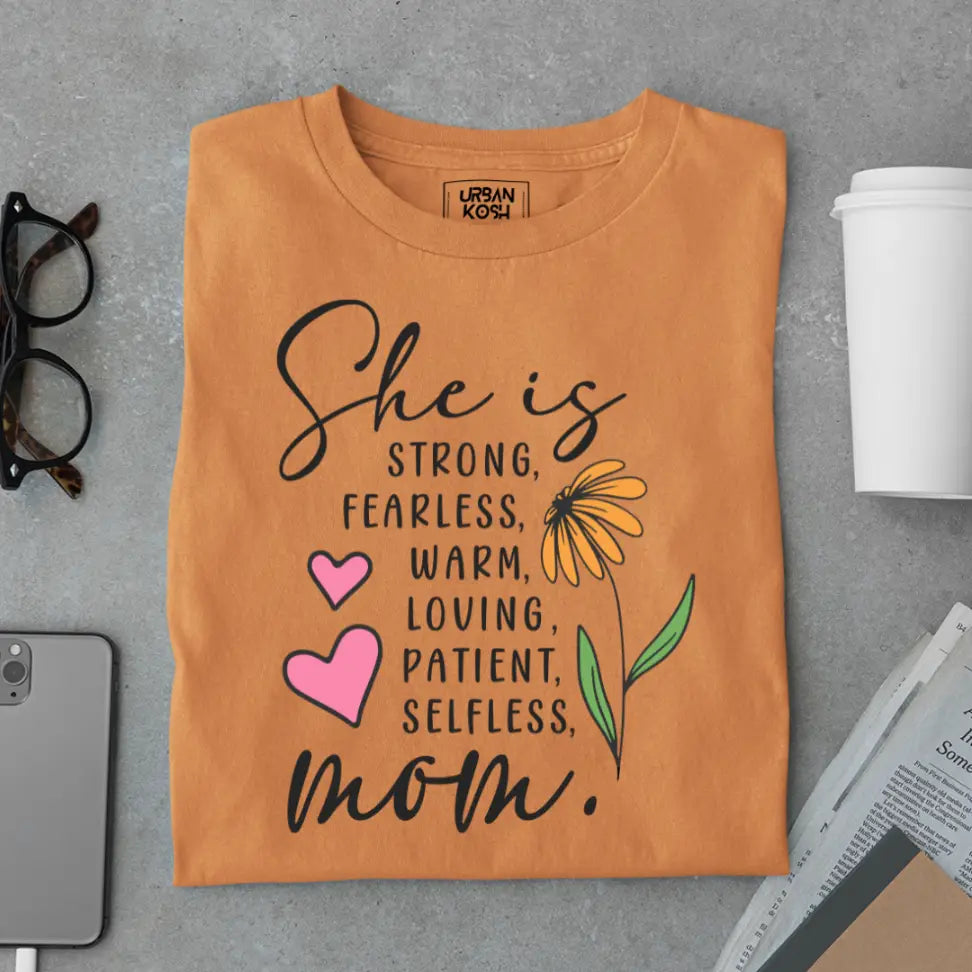 She is Strong Fearless Mom - Mother's Day Special Premium T-Shirt