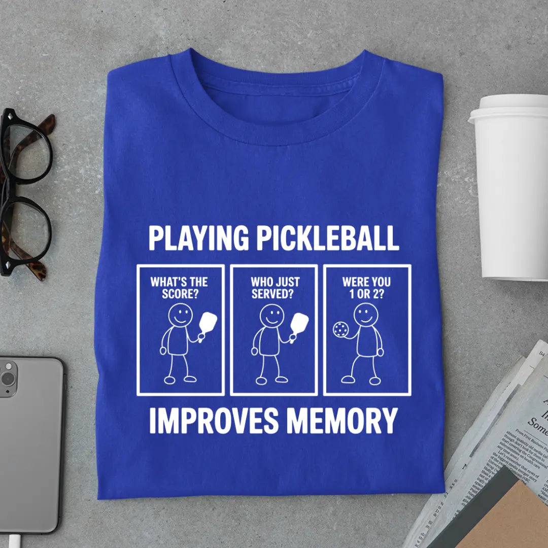 Playing Pickleball Improves Memory - Pickleball Exclusive Premium T-shirt