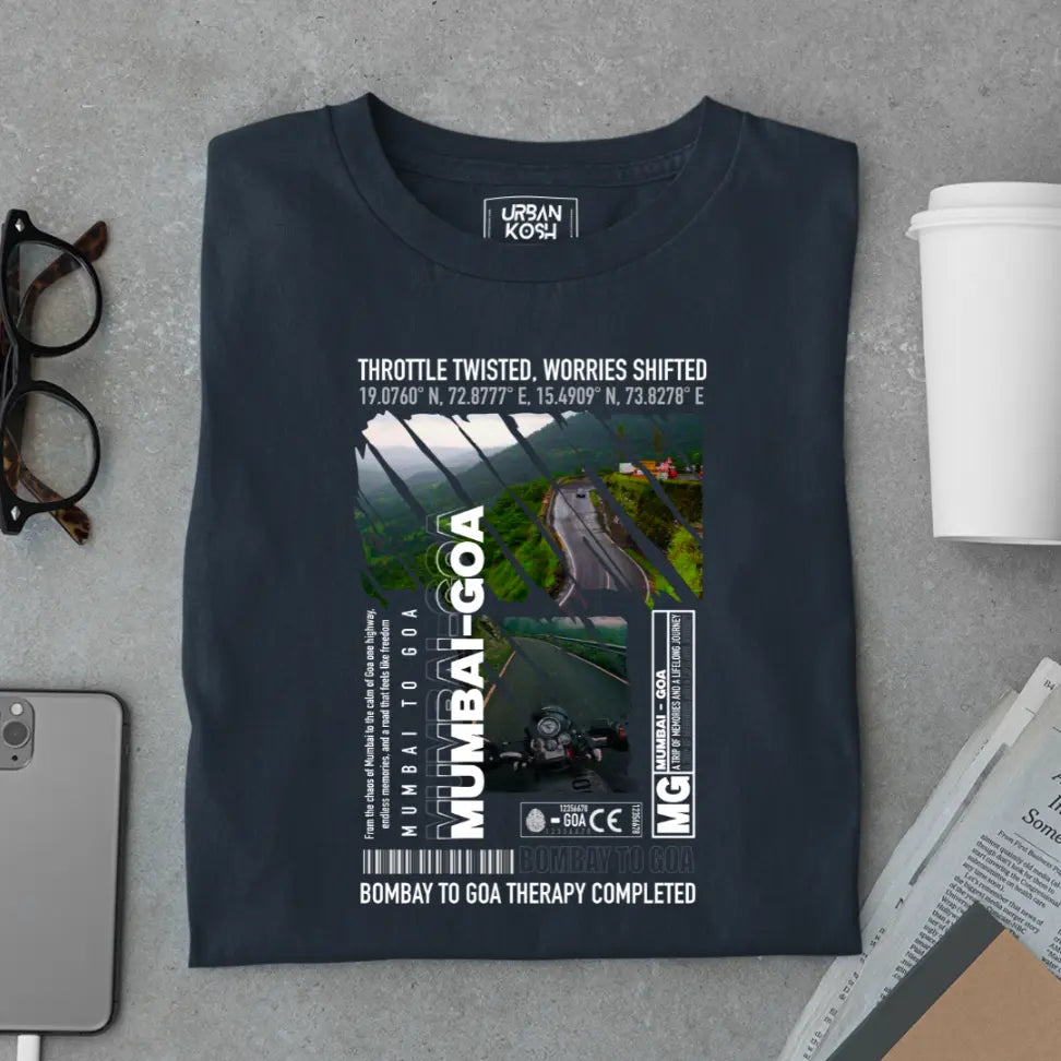 Mumbai to Goa Therapy Completed Premium Exclusive T-Shirt