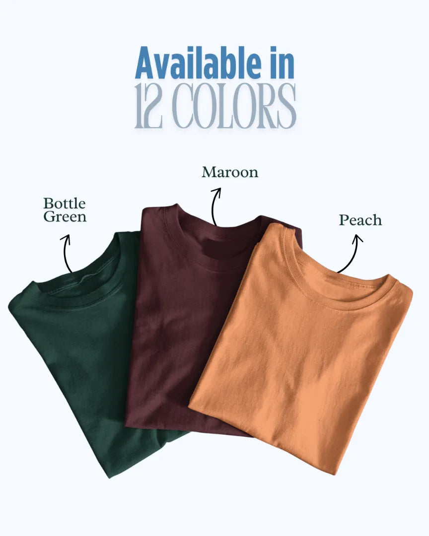 UrbanKosh Classics Plain Premium Unisex T-Shirt
