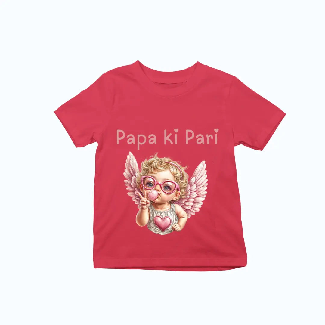 Papa Ki Pari Angel Baby Girl Premium Unisex T-shirt for Kids