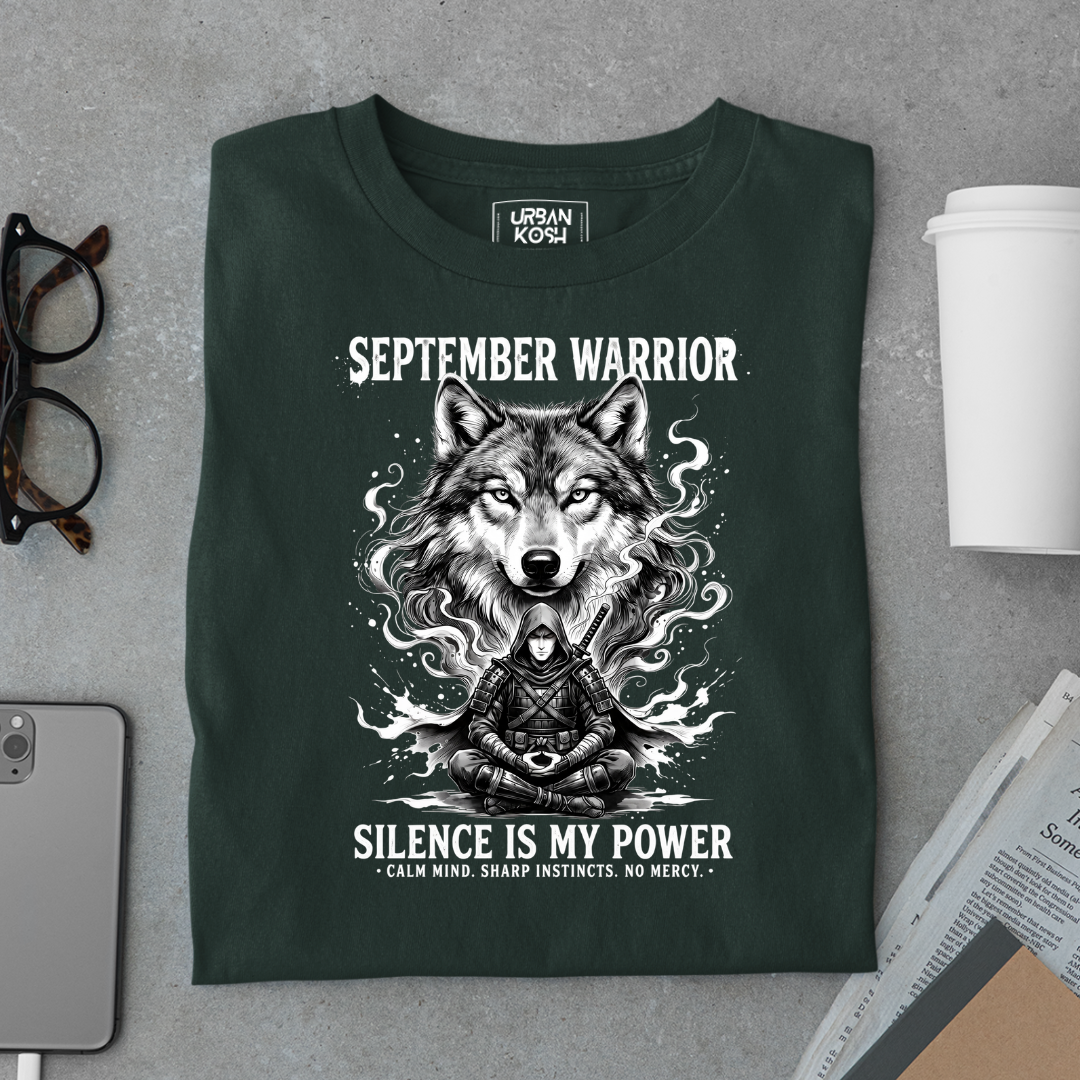 September Warrior Wolf T-Shirt