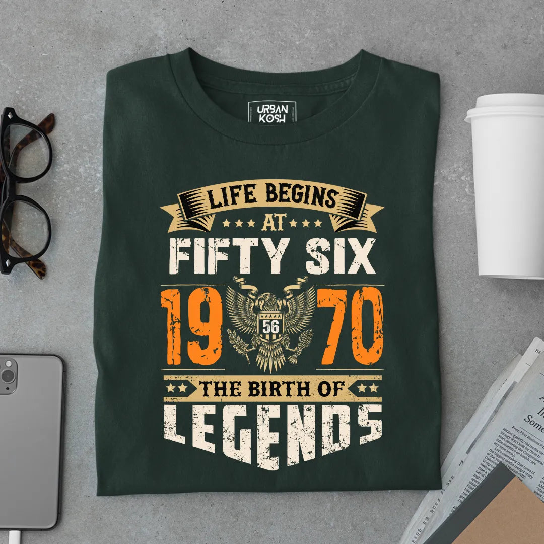 Life Begins at 56, 1970 The Birth of Legends Premium T-shirt