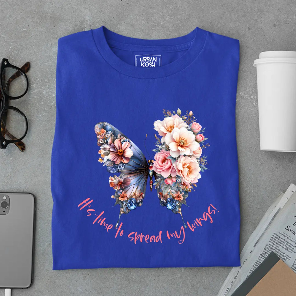 It's Time to Spread My Wings Premium Butterfly T-Shirt for Women