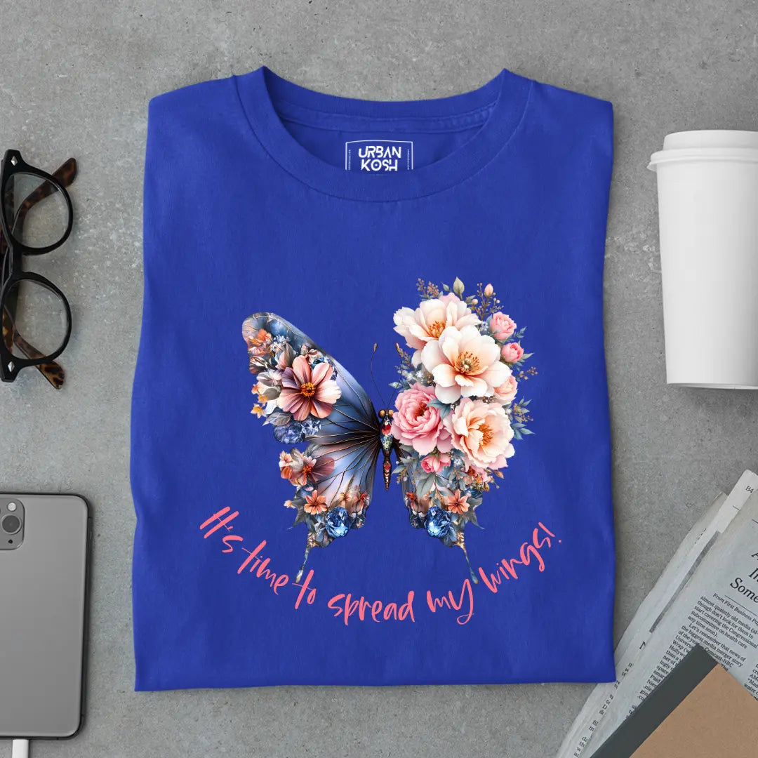 It's Time to Spread My Wings Premium Butterfly T-Shirt for Women
