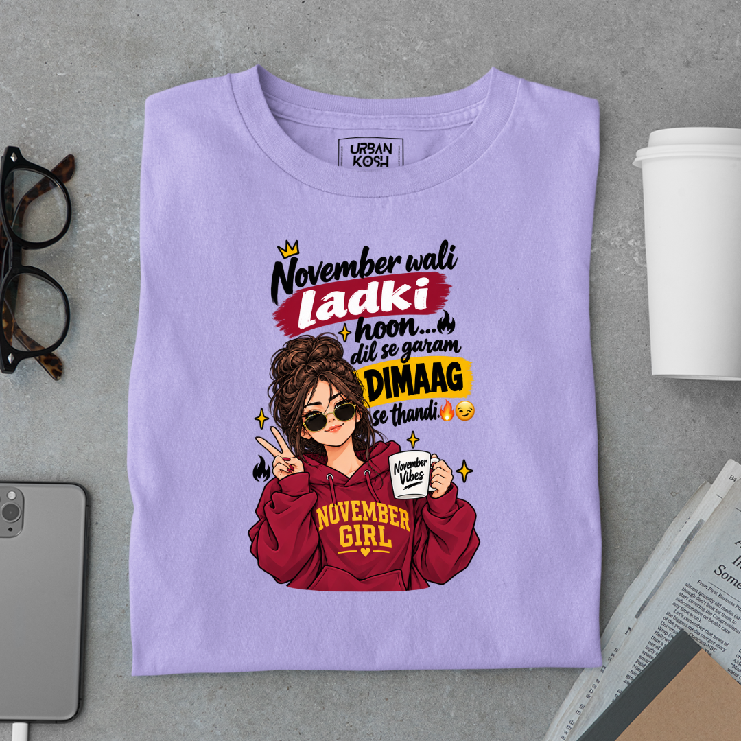 November Wali Ladki Graphic T-Shirt