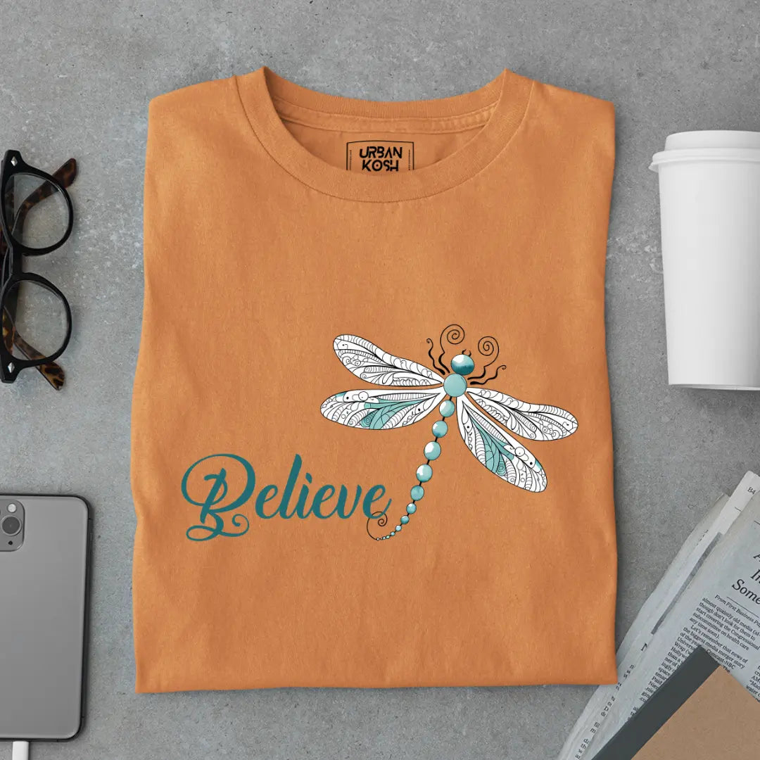 Believe Dragonfly - Premium Butterfly T-Shirt for Women