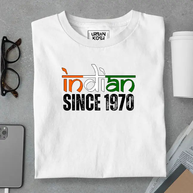 Indian Since 1970 Republic Day Special Premium Unisex Birthday T-shirt