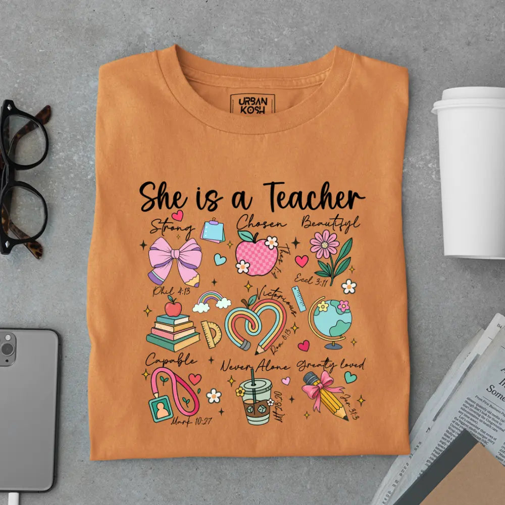 She Is A Teacher - Exclusive Premium T-shirt for Teachers