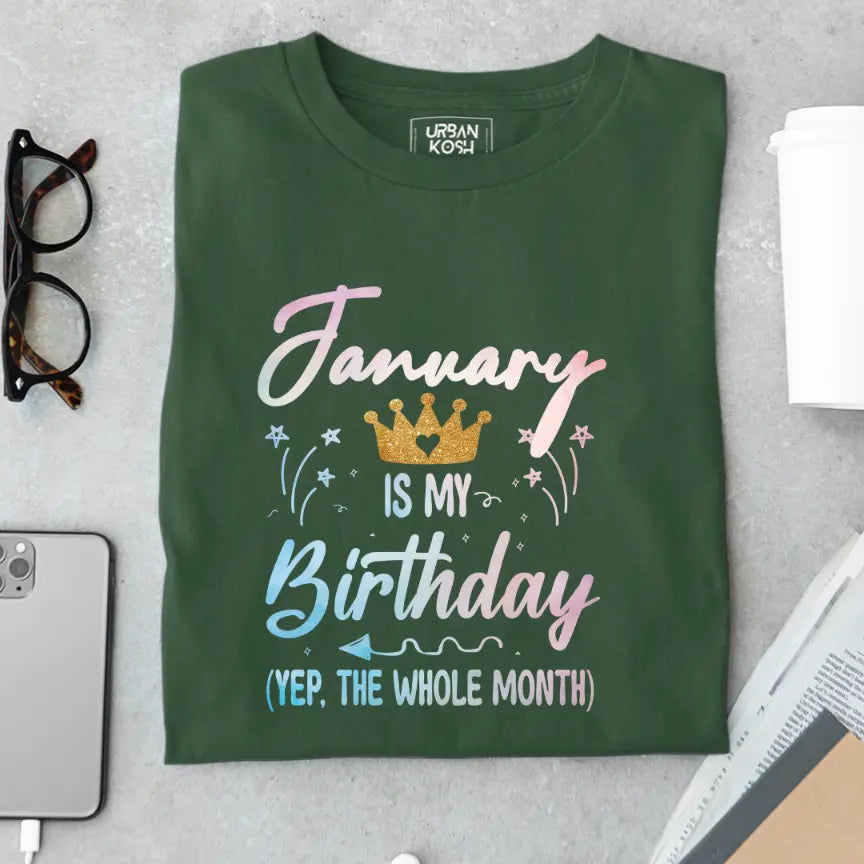 January is my Birthday Exclusive Premium Birthday T-Shirt