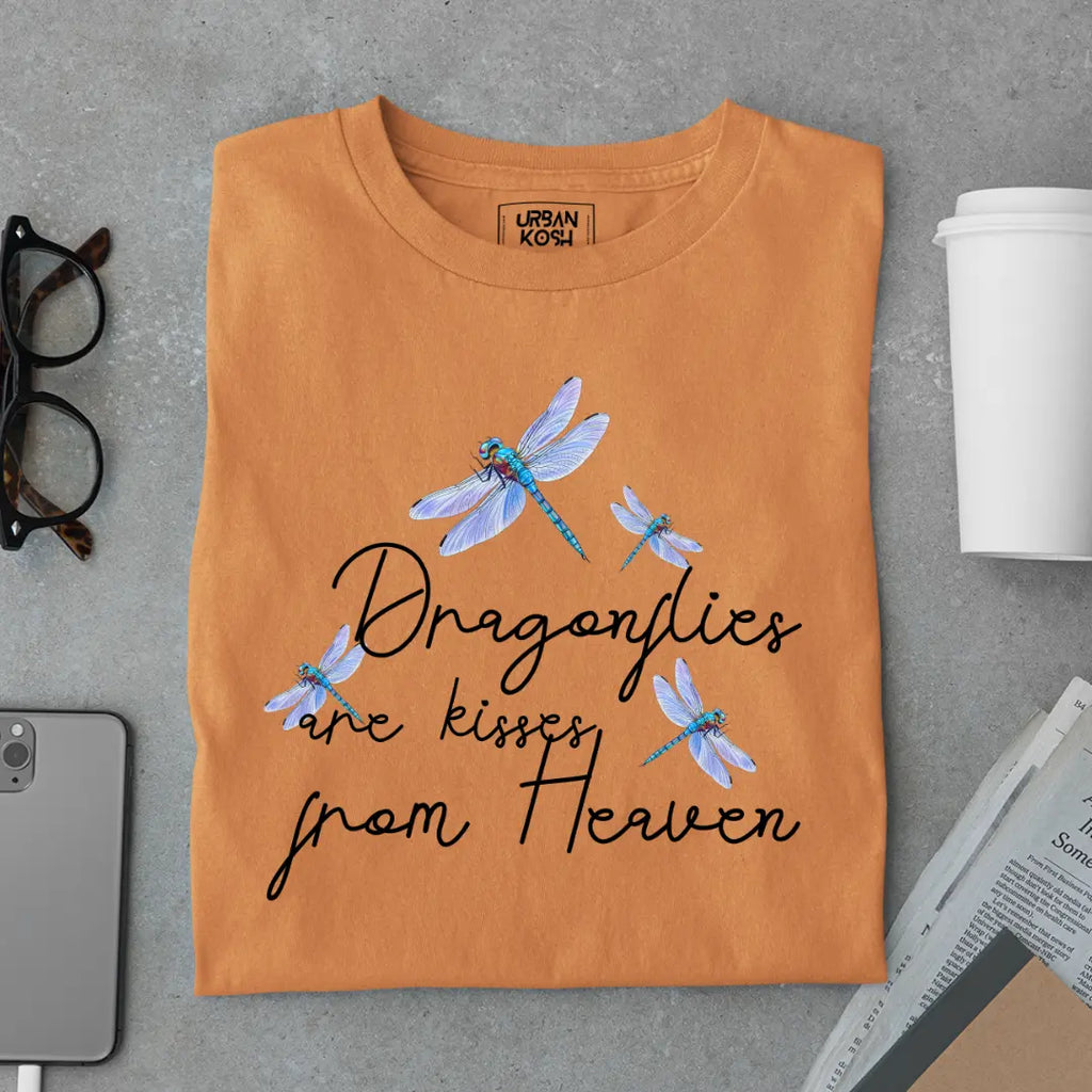 Dragonflies Are Kisses From Heaven Premium Butterfly T-Shirt for Women