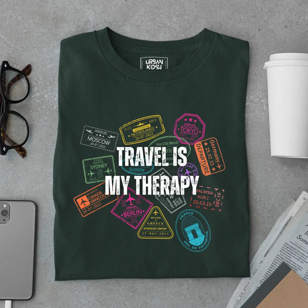 Travel is My Therapy Premium Unisex T-shirt