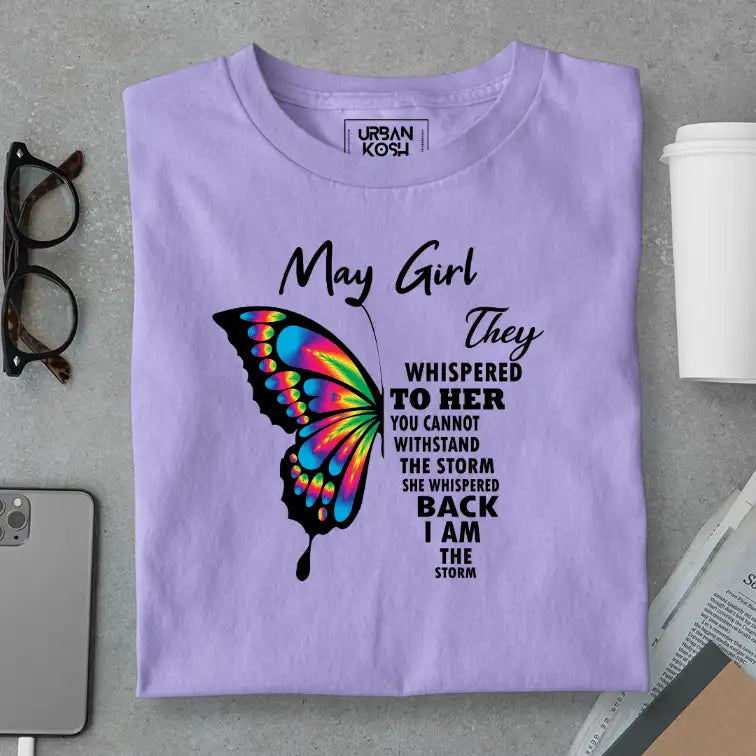 May Girl Exclusive Premium Birthday T-shirt for Women