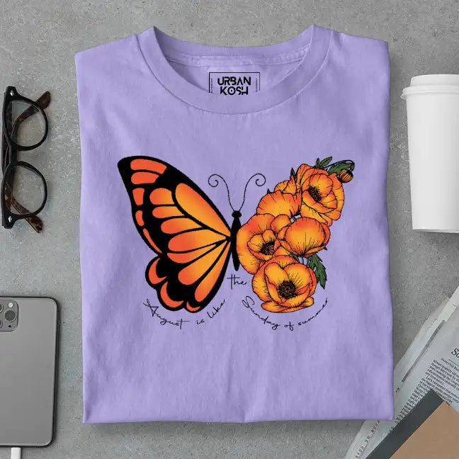 Butterfly of August Exclusive Premium Birthday T-Shirt for Women